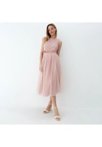 Mohito - Tiulowa spódnica midi - Różowy. Kolor: różowy. Materiał: tiul #1