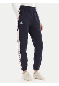 Kappa Spodnie dresowe 311M8HW R10 Granatowy Regular Fit. Kolor: niebieski. Materiał: bawełna