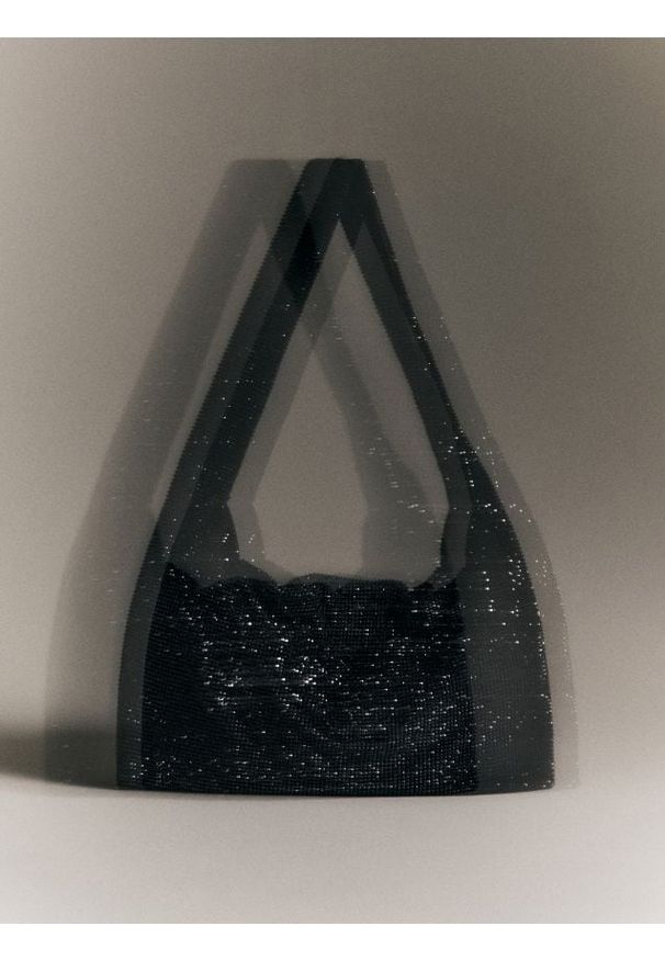 Reserved - Torebka hobo ze strassem - czarny. Kolor: czarny