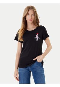 Liu Jo Sport T-Shirt TF5275 JS923 Czarny Regular Fit. Kolor: czarny. Materiał: bawełna. Styl: sportowy