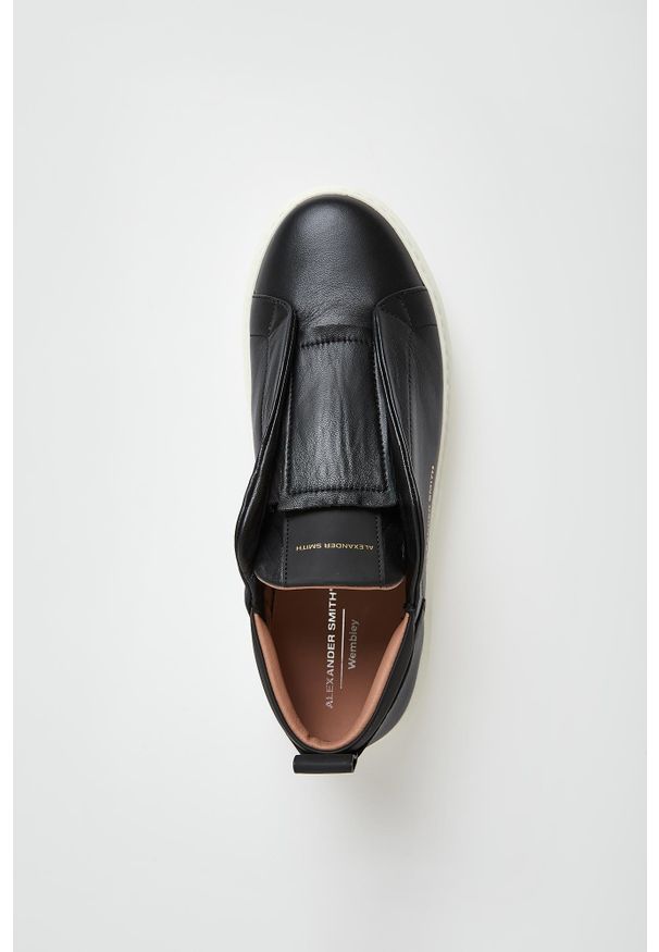 Alexander Smith - Sneakersy męskie skórzane Slip-On ALEXANDER SMITH. Zapięcie: bez zapięcia. Materiał: skóra