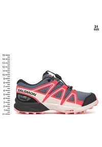 salomon - Salomon Buty do biegania Speedcross Waterproof L47856600 Szary. Kolor: szary. Materiał: materiał. Model: Salomon Speedcross #8