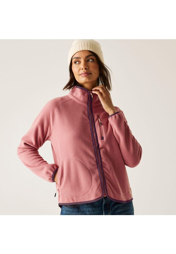 Regatta - Polar damski rozsuwany Frankie. Kolor: różowy. Materiał: polar. Sport: turystyka piesza