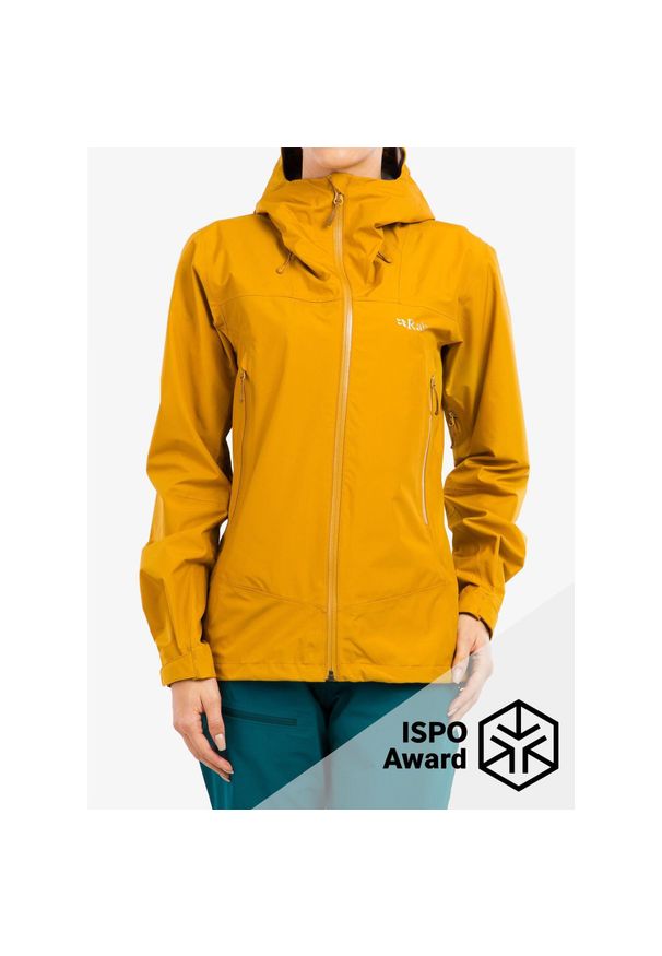 Kurtka przeciwdeszczowa damska Rab Arc Eco Jacket. Kolor: żółty