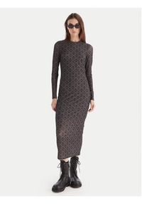 Hugo - HUGO Sukienka codzienna Nastan 50542400 Czarny Slim Fit. Okazja: na co dzień. Kolor: czarny. Materiał: syntetyk. Typ sukienki: proste. Styl: casual