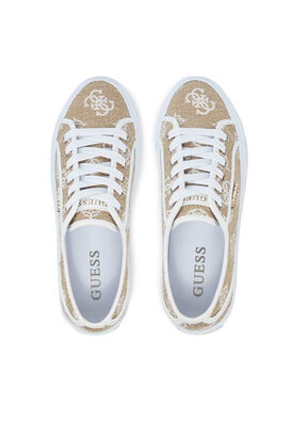 Guess Sneakersy FLJJX7 FAL12 Biały. Kolor: biały. Materiał: skóra