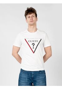 Guess T-Shirt "Tolby" | X2RI06KAK91 | Mężczyzna | Biały. Okazja: na co dzień. Kolor: biały. Materiał: bawełna. Wzór: nadruk. Styl: casual, elegancki #4