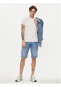 Pepe Jeans Szorty jeansowe Taper Short PM801084RH7 Niebieski Regular Fit. Kolor: niebieski. Materiał: bawełna #4
