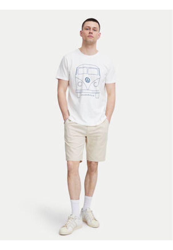 Blend T-Shirt 20716993 Biały Regular Fit. Kolor: biały. Materiał: bawełna