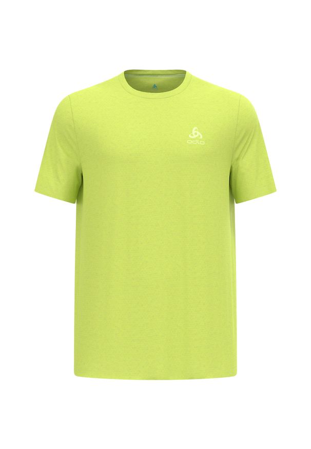 Odlo - Koszulka z krótkim rękawem męska ODLO Essential Linencool T-Shirt Crew Neck. Kolor: zielony, wielokolorowy, szary. Długość rękawa: krótki rękaw. Długość: krótkie