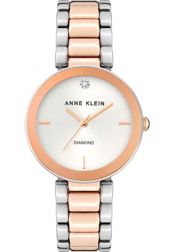 Zegarek damski Anne Klein AK-1363SVRT srebrny. Kolor: srebrny