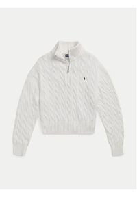 Polo Ralph Lauren Sweter 211963467 Biały Relaxed Fit. Typ kołnierza: polo. Kolor: biały. Materiał: bawełna #5