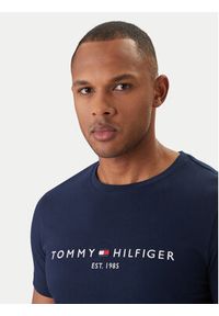 TOMMY HILFIGER - Tommy Hilfiger T-Shirt Logo MW0MW11797 Granatowy Regular Fit. Kolor: niebieski. Materiał: bawełna #4