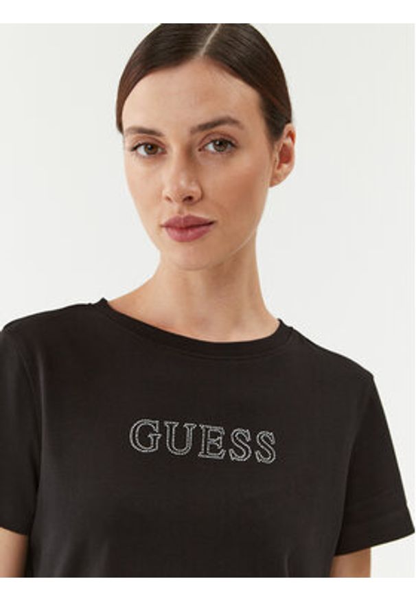 Guess T-Shirt V3BI11 J1314 Czarny Regular Fit. Kolor: czarny. Materiał: bawełna