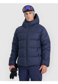 4f - 4F Kurtka narciarska membrana 5000 męska - granatowa XL. Kolor: niebieski. Materiał: poliester, materiał. Wzór: gładki. Sezon: zima #1