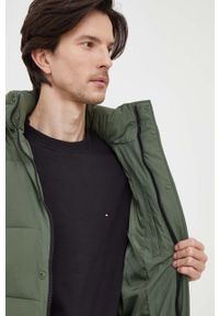 Calvin Klein Jeans kurtka męska kolor zielony zimowa. Kolor: zielony. Materiał: włókno, materiał. Wzór: nadruk. Sezon: zima #3