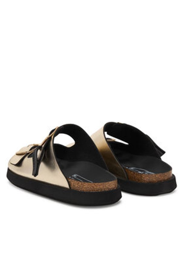 D.Franklin Klapki DFSH407009 Złoty. Kolor: złoty. Materiał: skóra