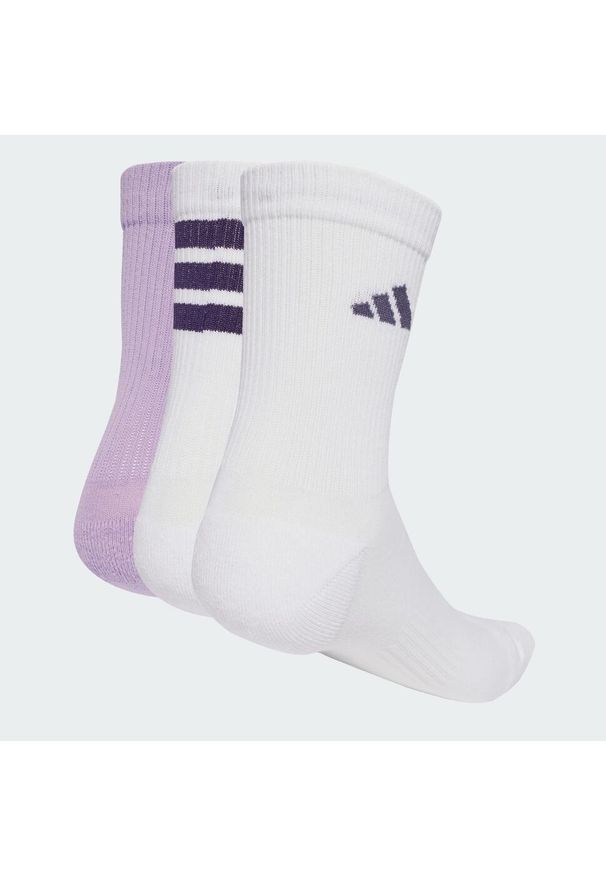 Adidas - Skarpety Logo 3 Pairs. Kolor: biały, wielokolorowy, fioletowy. Materiał: materiał
