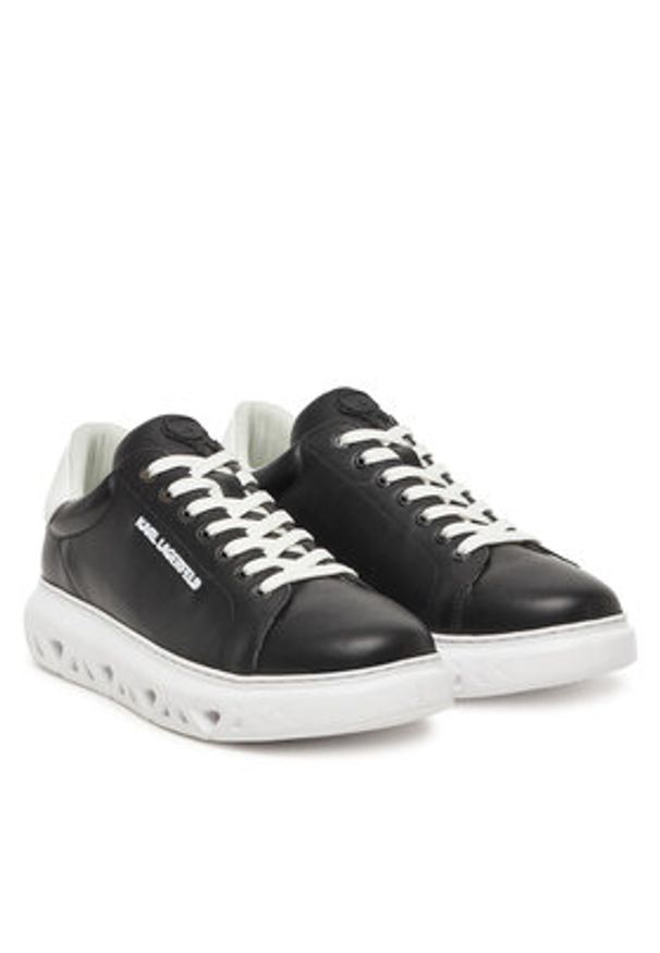 Karl Lagerfeld - KARL LAGERFELD Sneakersy KL54519A Czarny. Kolor: czarny. Materiał: skóra