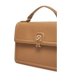 TOMMY HILFIGER - Tommy Hilfiger Torebka Th Eternity Mini Satchel AW0AW17176 Beżowy. Kolor: beżowy. Materiał: skórzane #4