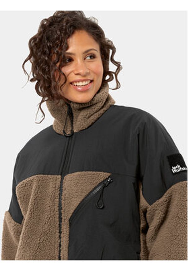 Jack Wolfskin Polar Maarweg Jkt 1711241 Brązowy Regular Fit. Kolor: brązowy. Materiał: syntetyk