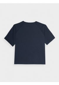 outhorn - T-shirt gładki damski - granatowy. Okazja: na co dzień. Kolor: niebieski. Materiał: bawełna, materiał, jeans, dresówka, dzianina. Długość rękawa: krótki rękaw. Wzór: gładki. Styl: casual, sportowy #6