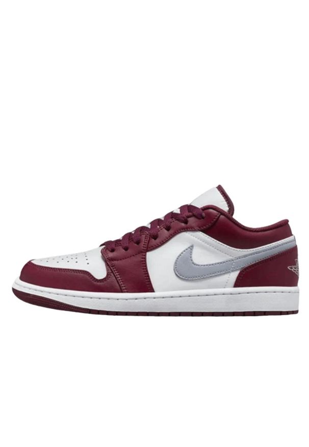 Buty do chodzenia dla dorosłych Air Jordan 1 Low Bordeaux. Kolor: biały. Sport: turystyka piesza