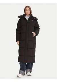 Tommy Jeans Płaszcz zimowy Alaska DW0DW21977 Czarny Relaxed Fit. Kolor: czarny. Materiał: syntetyk. Sezon: zima