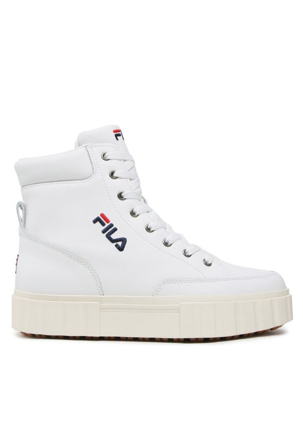 Fila Sneakersy Sandblast High FFT0052.10004 Biały. Kolor: biały. Materiał: skóra