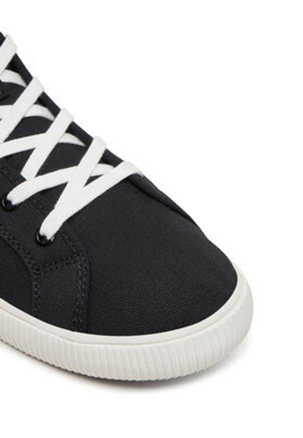 Calvin Klein Jeans Sneakersy Ess Vulc Mid Mg Canvas YM0YM01210 Czarny. Kolor: czarny. Materiał: materiał
