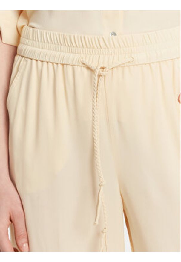Marella Spodnie palazzo Vivaio 2513131054 Żółty Wide Leg. Kolor: żółty. Materiał: acetat