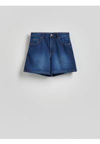 Reserved - Jeansowe szorty - granatowy. Kolor: niebieski. Materiał: jeans