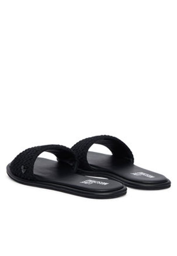 Love Moschino - LOVE MOSCHINO Klapki JA28242G0OJQB000 Czarny. Kolor: czarny. Materiał: materiał