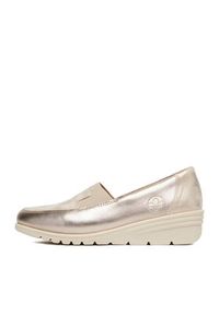 Rieker Półbuty L5351-60 Złoty. Kolor: złoty. Materiał: skóra, syntetyk #8