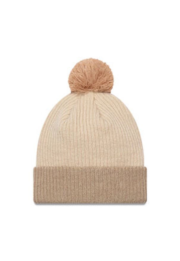 New Era Czapka Wmns Block Pom 60565274 Beżowy. Kolor: beżowy. Materiał: materiał, akryl