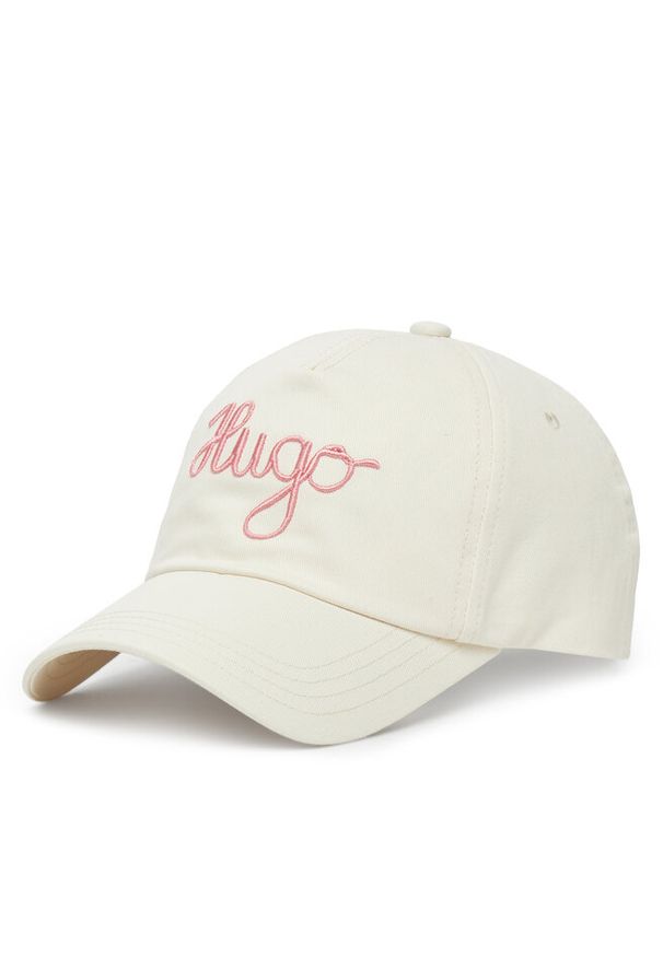 Hugo - Czapka z daszkiem HUGO. Kolor: kremowy