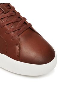 TOMMY HILFIGER - Tommy Hilfiger Sneakersy Th Court Core Cognac FM0FM05729 Brązowy. Kolor: brązowy. Materiał: skóra #3
