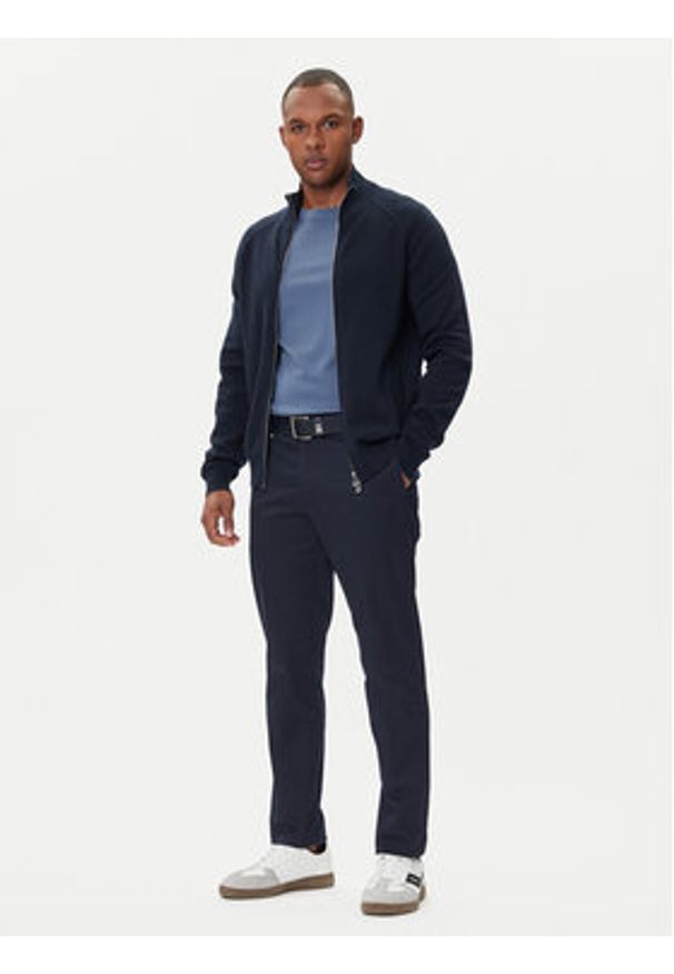 BOSS Kardigan H-Idino 50543150 Granatowy Regular Fit. Kolor: niebieski. Materiał: bawełna