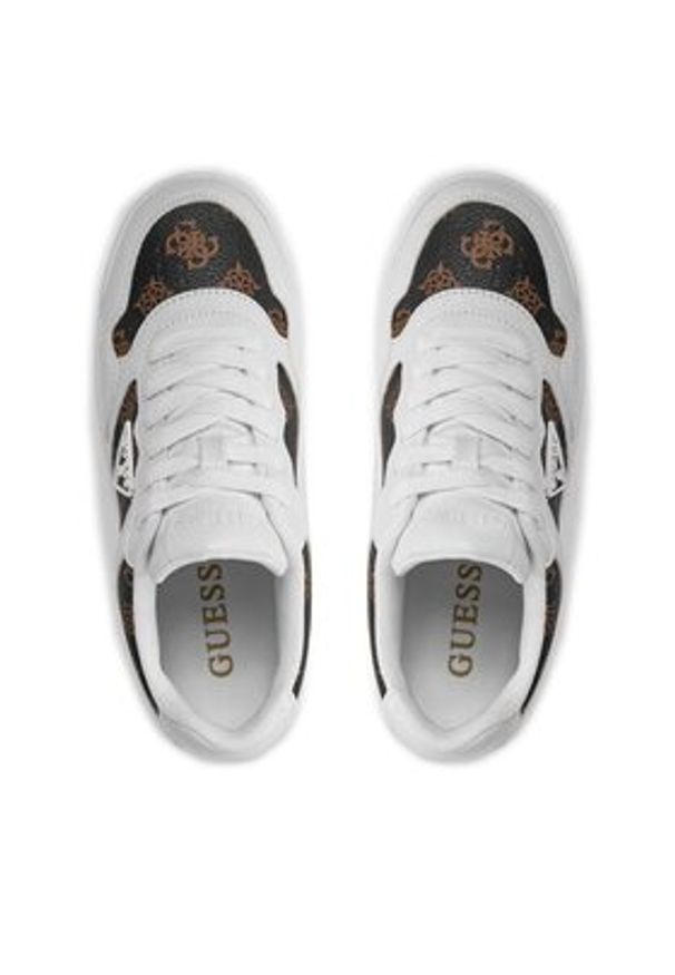 Guess Sneakersy Miram2 FLPMI2 FAL12 Biały. Kolor: biały. Materiał: skóra