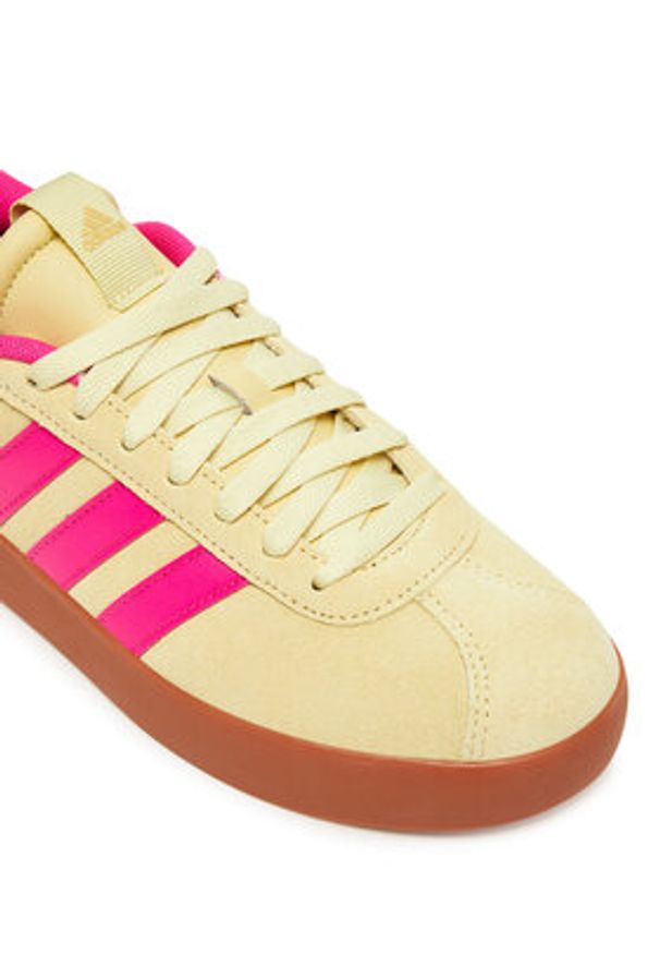 Adidas - adidas Sneakersy Vl Court 3.0 JR8649 Żółty. Kolor: żółty. Materiał: skóra, zamsz