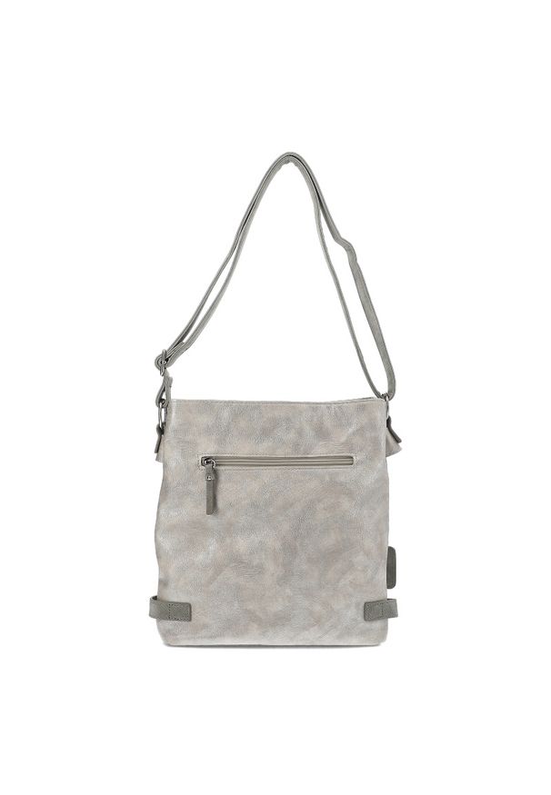 Szara Stylowa Torebka Damska Rieker. Kolor: szary. Styl: elegancki