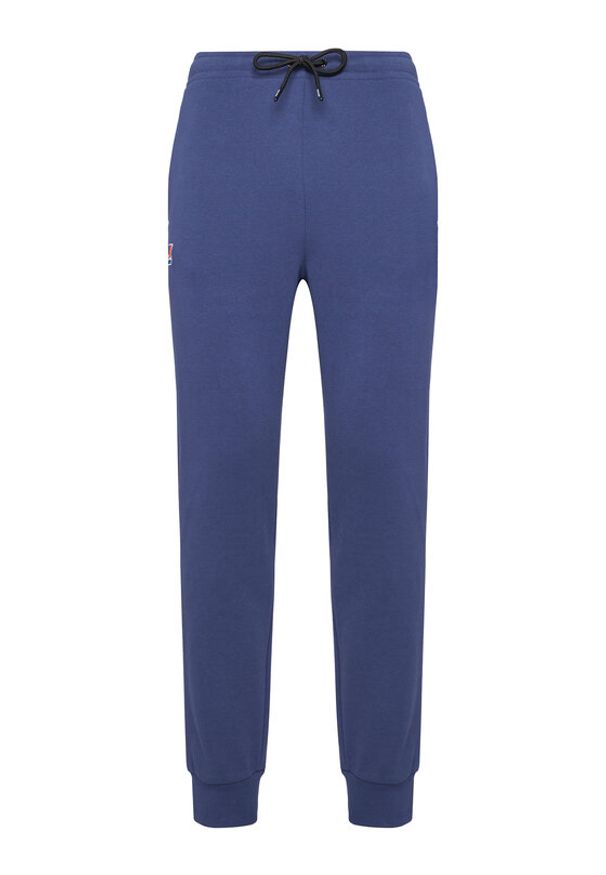 K-Way Spodnie dresowe Bishop K31313W Granatowy Slim Fit. Kolor: niebieski. Materiał: bawełna