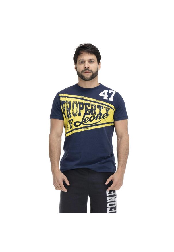 LEONE 1947 APPAREL - Męska koszulka Academy. Kolor: niebieski. Materiał: tkanina. Sport: fitness