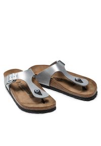 Birkenstock Japonki Gizeh Bs 0043853 Srebrny. Kolor: srebrny. Materiał: skóra #3