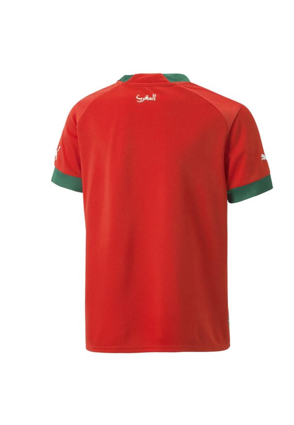 Puma - Młodzieżowa replika koszulki domowej Maroko 22/23 PUMA Red Power Green. Kolor: czerwony, zielony, wielokolorowy. Sezon: lato