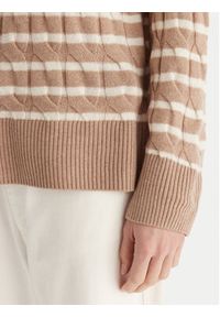 TOMMY HILFIGER - Tommy Hilfiger Golf WW0WW46791 Beżowy Regular Fit. Typ kołnierza: golf. Kolor: beżowy. Materiał: wełna #3