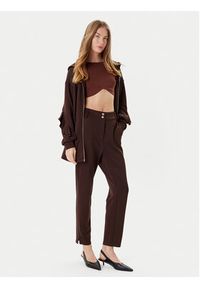Liu Jo Sport Spodnie materiałowe TF5106 F0778 Brązowy Regular Fit. Kolor: brązowy. Materiał: wiskoza. Styl: sportowy #4