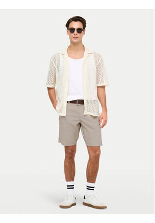 Only & Sons Koszula Novak 22034187 Beżowy Relaxed Fit. Kolor: beżowy. Materiał: syntetyk