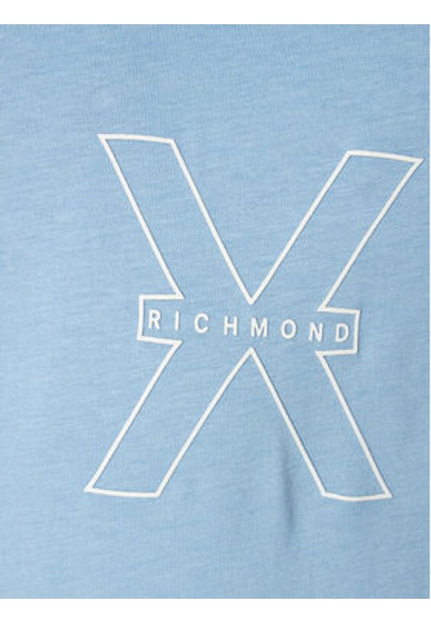 Richmond X T-Shirt Rached UMP24031TS Błękitny Regular Fit. Kolor: niebieski. Materiał: bawełna