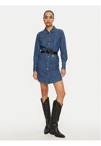 Wrangler Sukienka jeansowa 112356498 Niebieski Regular Fit. Kolor: niebieski. Materiał: bawełna #4
